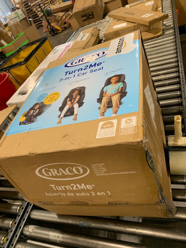 Photo 1 of Graco Turn2Me 3-in-1 Rotating Convertible Car Seat, Manchester, Rear-Facing Rotation Only, Forward-Facing Mode, Highback Booster Up to 100 lbs, Adjustable Headrest & Harness, Steel Reinforced Frame