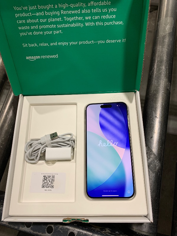 Photo 1 of Apple iPhone (Renewed Premium) 15 Pro Max, 1TB, White Titanium - Unlocked