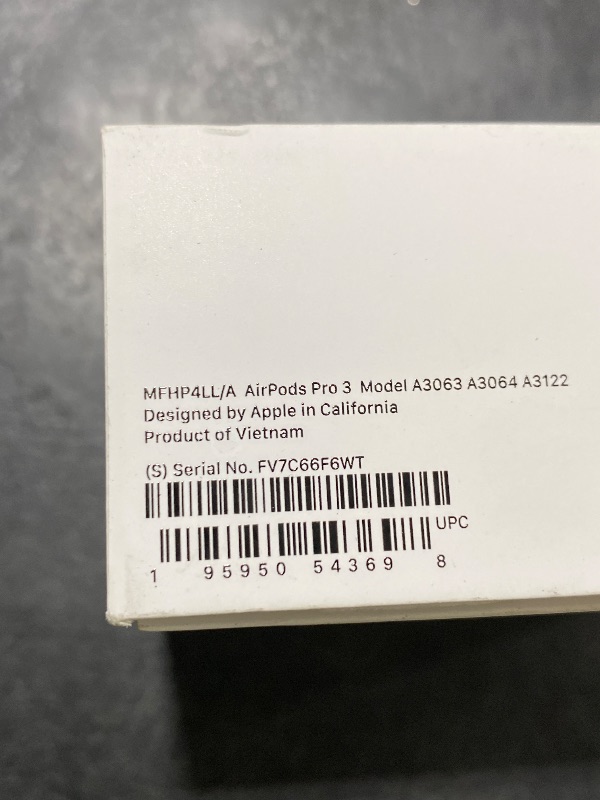 Photo 1 of Apple AirPods Pro 3 Wireless Earbuds, Active Noise Cancellation, Live Translation, Heart Rate Sensing, Hearing Aid Feature, Bluetooth Headphones, Spatial Audio, High-Fidelity Sound, USB-C Charging
