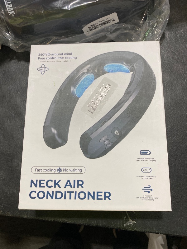 Photo 1 of MISTFORE Portable Neck Air Conditioner Fan, 2026 Wearable Neck Cooler with 3 Cooling Plates, 6000mAh Rechargeable Bladeless Neck Fan, 3D Airflow Quiet Personal Fan for Travel Sports Work Outdoor