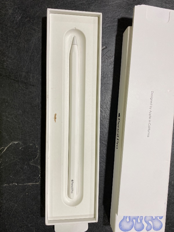 Photo 1 of Apple Pencil Pro: Latest Model - Device Compatibility Check Required - Pixel-Perfect Precision, Tilt and Pressure Sensitivity, Perfect for Note-Taking, Drawing, and Art. Charges and Pairs Magnetically