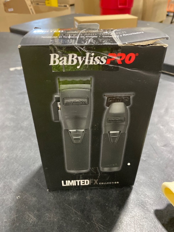 Photo 1 of SMALLER CLIPPERS NOT INCLUDED**********BaBylissPRO LIMITEDFX Cord/Cordless Hair Clipper and Trimmer 2-Piece Set - Professional Barber Clippers with Brushless Motors, Lithium-Ion Battery, USB-C Charging