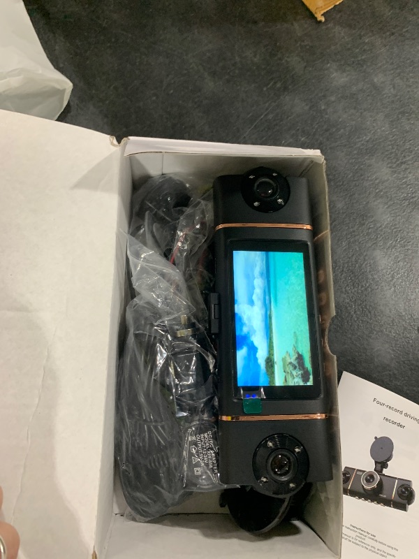 Photo 1 of XYGCACO 4-Channel 360° Dash Cam,Front,Rear,Left & Right Car Camera,4K + 3×1080P FHD Recording, 5GHz WiFi with App Control, 24-Hour Parking Monitor, 8 IR Lights Night Vision, with 64GB SD Card, Gold