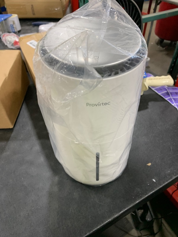 Photo 1 of Provirtec MistFree Evaporative Humidifier for Bedroom, 3L No White Dust for Sensitive Individuals, Auto Humidity Control, Works with Tap Water, Night Light, Easy Clean Tank for Home & Small Room