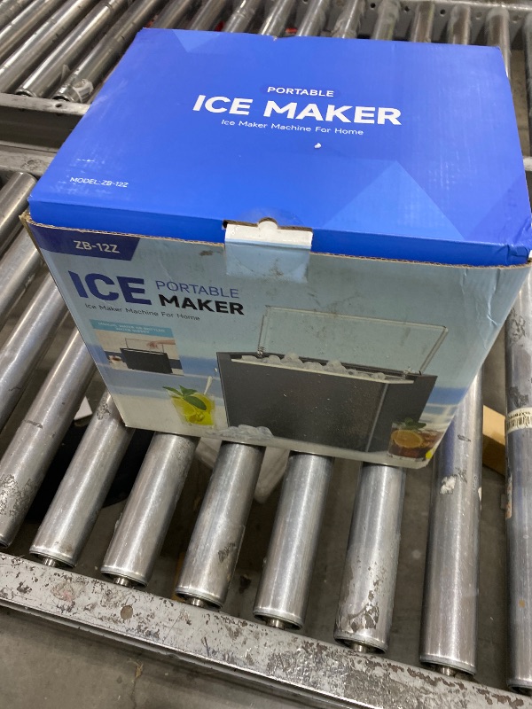 Photo 1 of Ice Makers Countertop, 9 Ice Cubes in 6 Mins Portable Ice Maker, 2 Sizes of Bullet Ice (S/L) Small Ice Machine for Home Kitchen Camping (Onyx)