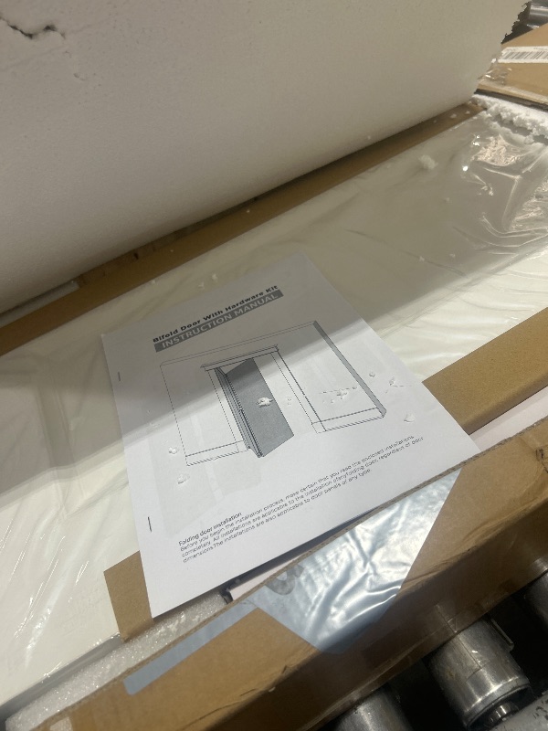 Photo 1 of SMARTSTANDARD Bifold Closet Door for 28" x 80" Opening, 1-Panel Pre-Assembled Interior Folding Door with Complete Hardware Kit, Paintable Door for Bedroom Closets, Pantry, Laundry, White Primed