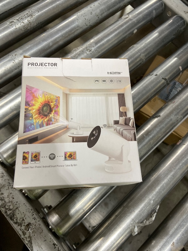 Photo 1 of Mini Projector with WiFi and Bluetooth, Portable Projector with 4k 1080P, 5w Soundbase Speaker, 170 ANSI, 210° Rotation, Auto Vertical Keystone, Smart Projector for Home Bedroom Outdoor, HY300 Ultra
