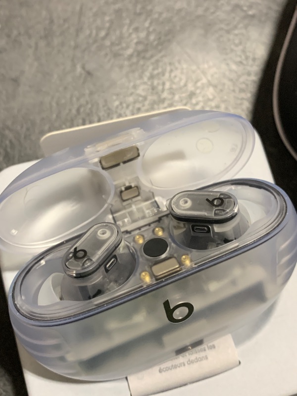 Photo 1 of Beats Studio Buds + | True Wireless Noise Cancelling Earbuds, Enhanced Apple & Android Compatibility, Built-in Microphone, Sweat Resistant Bluetooth Headphones, Spatial Audio - Transparent