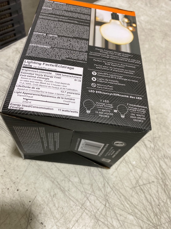 Photo 1 of Feit Electric 36872 - G40100W/927CA/FIL G40 Globe LED Light Bulb