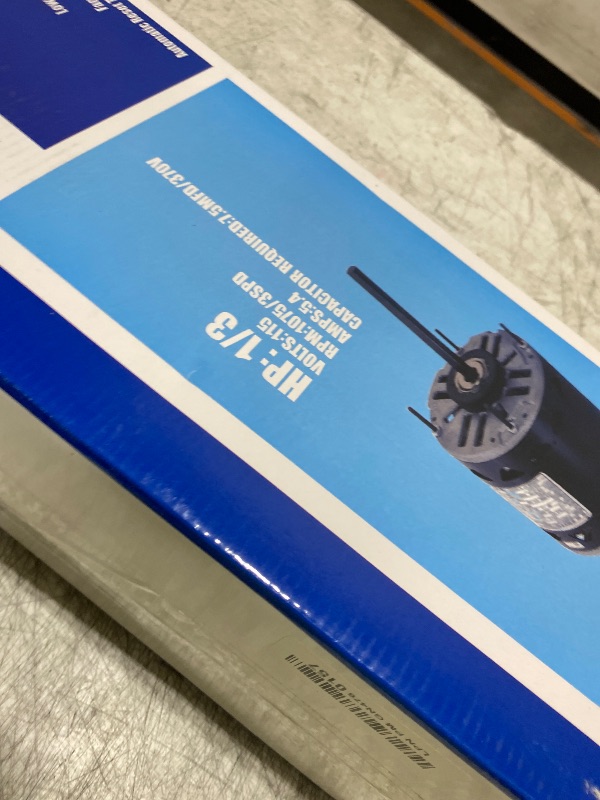 Photo 1 of DL1036 Direct Drive Blower Motor - 1/3 HP, 1075 RPM, 3 Speed, 115 Volt, 4.9 Amp, 48 Frame Sleeve Bearing Compatible with A.O. Smith/Century/GE/Fasco/Emerson/Franklin/Dayton/Universal Electric/Fedders