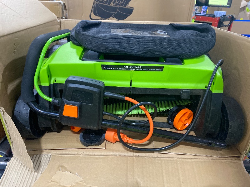 Photo 1 of GreenSweep TurfoMax | Artificial Grass Electric Turf Sweeper, 5 Adjustable Height Settings, Foldable Handle, Collection Bag Included, Restores Flattened Turf & Removes Debris