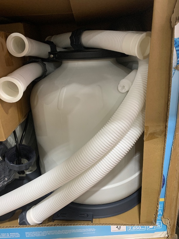 Photo 1 of INTEX 2,650 GPH Krystal Clear Sand Filter Pump and Saltwater Pool Chlorine System for Above Ground Pools, Pool Cleaner System with Automatic Timer
