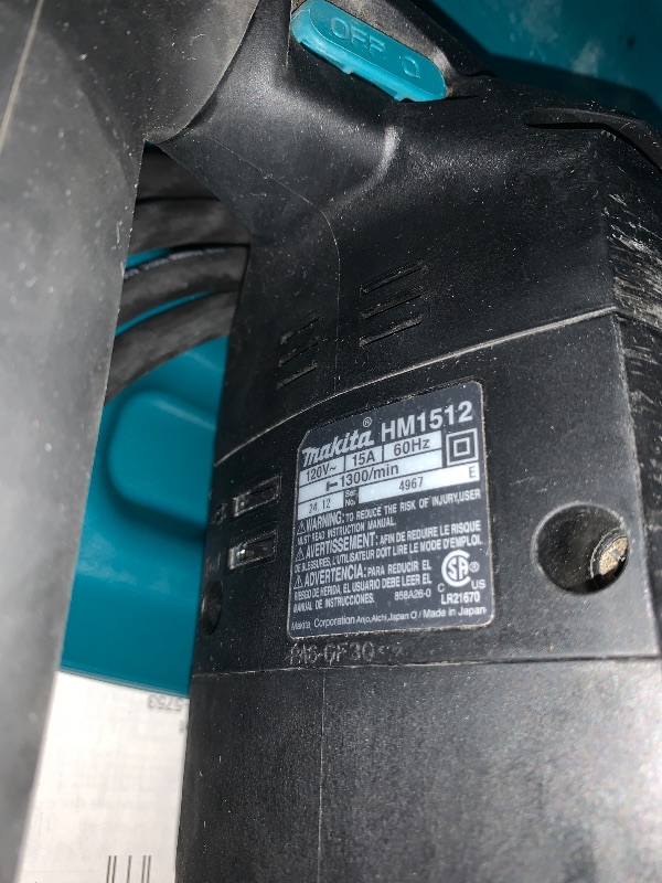 View 3 of Makita HM1512 45 lb. AVT® Demolition Hammer, accepts 1-1/8" Hex bits