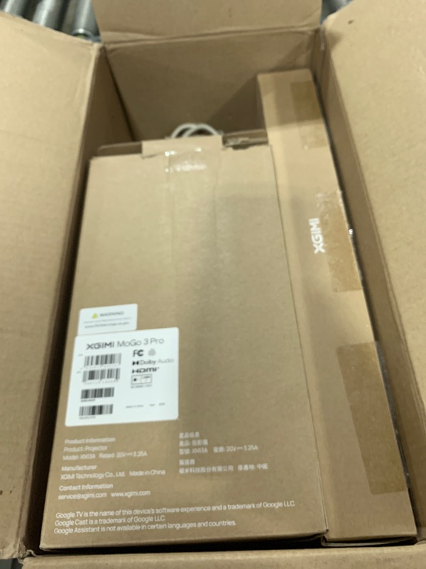 Photo 1 of XGIMI MoGo 3 Pro Portable Projector Collection, Optical Filter & Carrying Case & PowerBase Stand, 2.5hrs Battery, Google TV with Licensed Netflix, All-in-One Travel Bundle