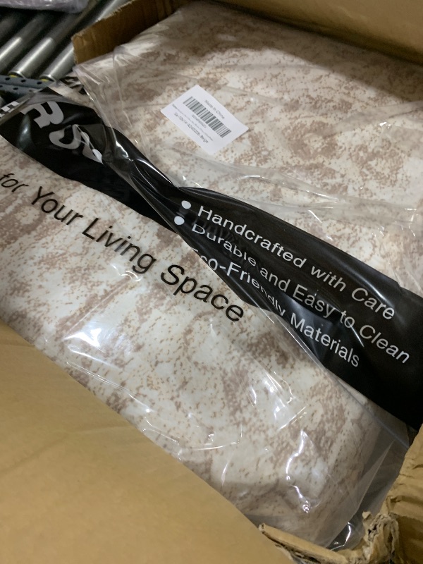 Photo 1 of Soalmost 10x14 Area Rugs for Living Room, Non Slip Machine Washable Vintage Rugs, Low Pile Lightweight Large Rug for Bedroom, Dining Room, Home Office Beige
