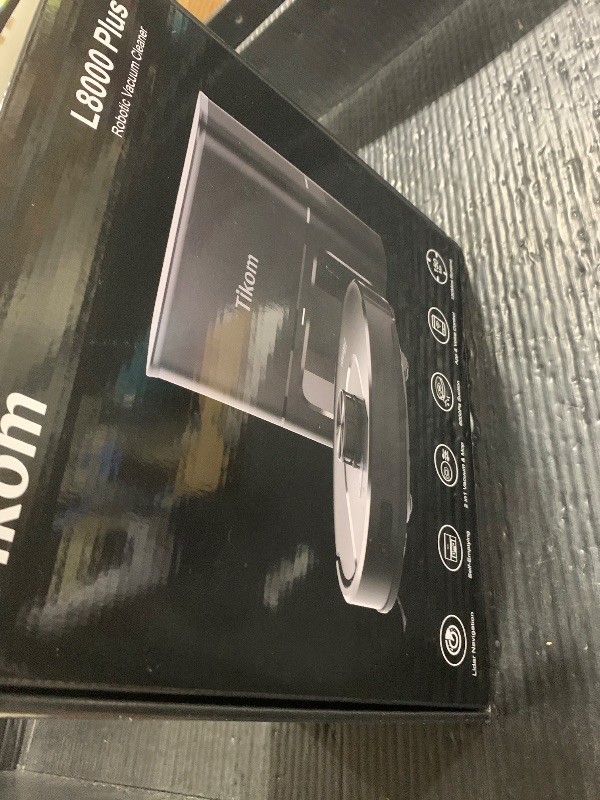 Photo 1 of Tikom Robot Vacuum and Mop, 6000Pa Robotic Vacuum Cleaner with Self-Emptying Base, 90 Days Capacity, LiDAR Navigation, Home Mapping, Ideal for Pet Hair, Hard Floors, Carpet (L8000 Plus)