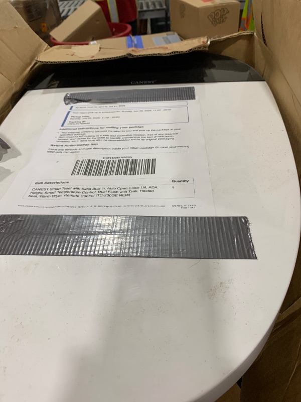 Photo 1 of CANEST Smart Toilet with Bidet Built in, Auto Open Close Lid, ADA Height, Smart Temperature Control, Dual Flush with Tank, Heated Seat, Warm Dryer, Remote Control (TC-200GE NEW)