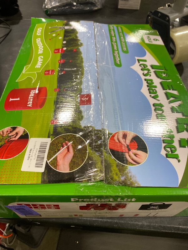 Photo 1 of IDEATRY Ultimate 6 Holes Backyard Outdoor Golf Games with 2 Adjustable Clubs, Lawn Golf Game for Adults to Practice, Idea for Camping/Party/Beach