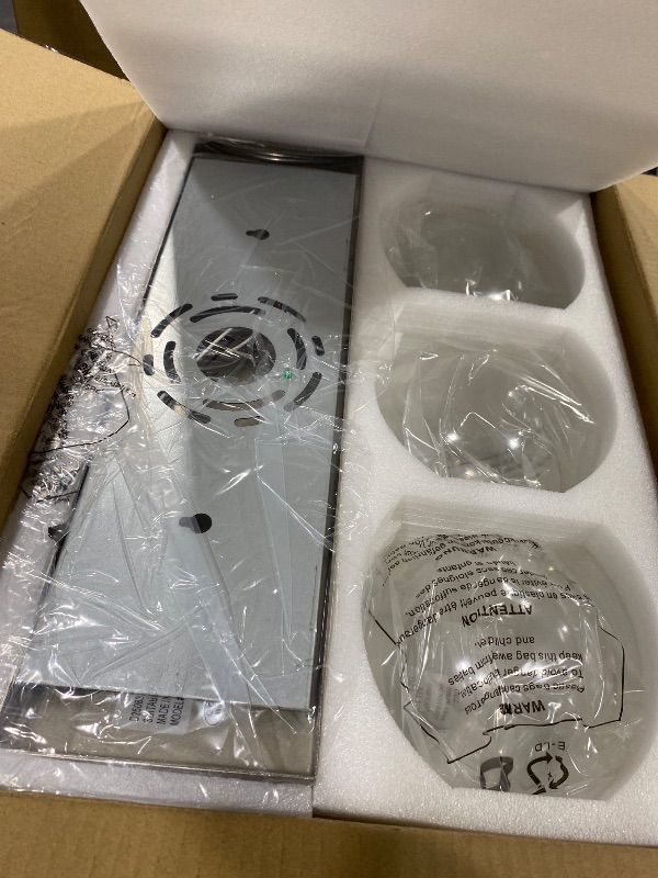 Photo 1 of METWET Bathroom Light Fixtures, 3-Light Brushed Nickel Vanity Light, Modern Wall Sconces with Globe Clear Glass Shade, Vanity Lighting Fixtures Over Mirror, VL195-BN-CL-3