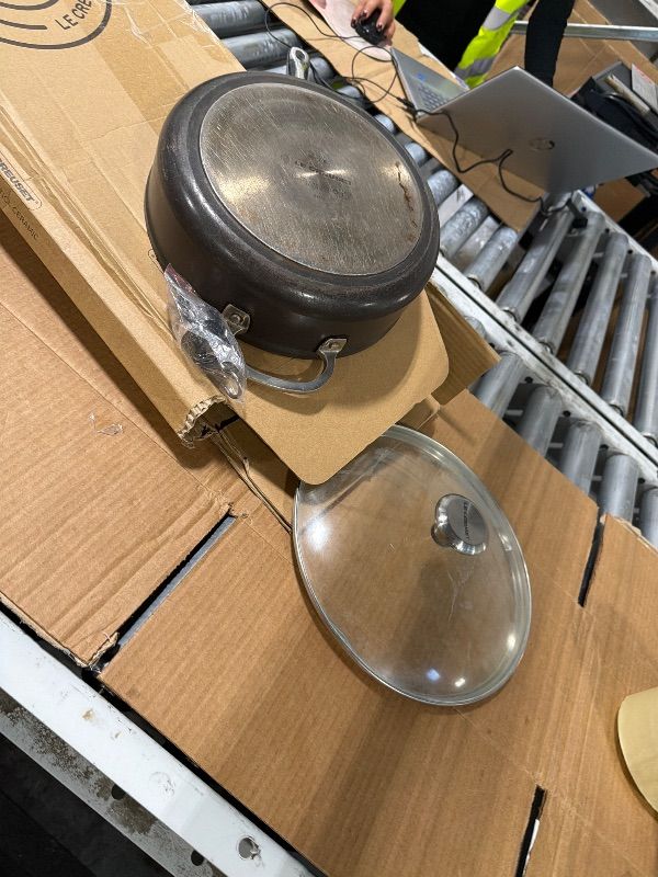 Photo 1 of ***USED***Le Creuset Essential Non-stick Ceramic Sauté Pan with Glass Lid, 4 ¼ qt.