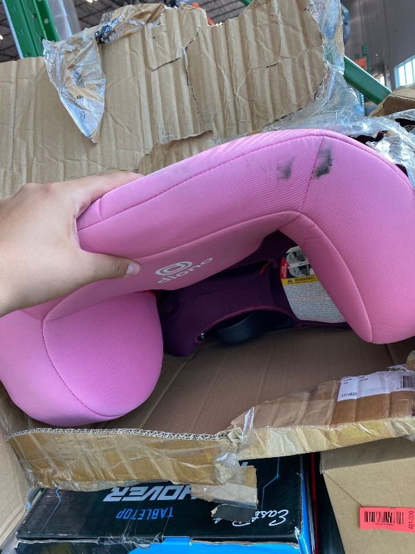 Photo 1 of [DIRTY] Diono Cambria 2 XL, Dual Latch Connectors, 2-in-1 Belt Positioning Booster Seat, High-Back to Backless Booster, Space and Room to Grow, 7 Headrest Positions, 8 Years 1 Booster Seat, PinkLPNPMGW7418589