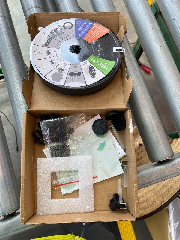 Photo 1 of *See Clerk Notes* GAIZERL Solar Fountain, 2026 Upgrade 3.5W Solar Bird Bath Fountains with Colorful Ring LED Lights, 2000mAh Battery, 7 Nozzles and 4 Fixers, Solar Water Fountain Pump for Pond, Pool, Patio and Garden