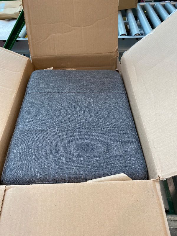 View 3 of [Missing Legs] TIOPGHAD Adjustable Ottoman Pouf, 4 Height Position & 60 Degree Tilt Angle Adjustment Footrest Ottomans Footrest Foot Stools Pouffe Footstool for Under Desk for Living Room Home(Carbon Gray)