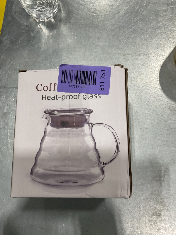 Photo 1 of [HANDLE IS BROKEN] Hiware 600ml Coffee Server, Standard Glass Coffee Carafe, Coffee Pot, Clear