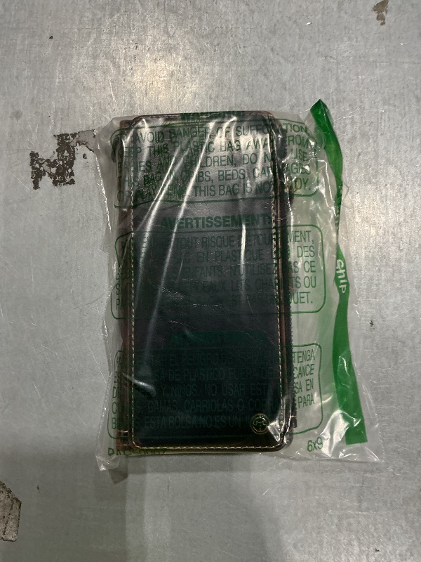 Photo 1 of !! MISSING PARTS !!Defencase Compatible with iPhone 15 Case Wallet with RFID Blocking Card Holder for Women and Men, Fashion PU Leather Magnetic Snap Flip Zipper Strap Wallet Phone Case Fit for iPhone 15 6.1", Coffee