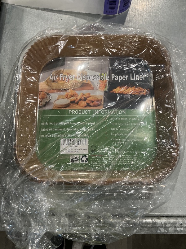 Photo 1 of 10 Inch Largest Square Air Fryer Disposable Paper Liner, XXL 125Pcs Air Fryer Parchment Liners for 8QT or Bigger Air Fryer, Non-stick, Food Grade Baking Paper for Frying, Roasting and Microwave