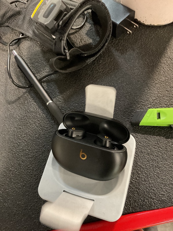 Photo 1 of ** connectivity issue ** Beats Studio Buds + | True Wireless Noise Cancelling Earbuds, Enhanced Apple & Android Compatibility, Built-in Microphone, Sweat Resistant Bluetooth Headphones, Spatial Audio - Black/Gold
