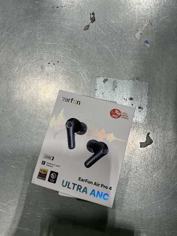 Photo 1 of ** BLUETOOTH PROBLEM *****07/19 SOLD FOR PARTS // FINAL SALE *** * EarFun Air Pro 4 Adaptive Hybrid Noise Canceling Wireless Earbuds, Qualcomm Snapdragon Sound, aptX™ Lossless, 6 Mics AI CVC 8.0 Call, LDAC Hi-Res Audio, 52H Playtime, Bluetooth 5.4, in-Ear