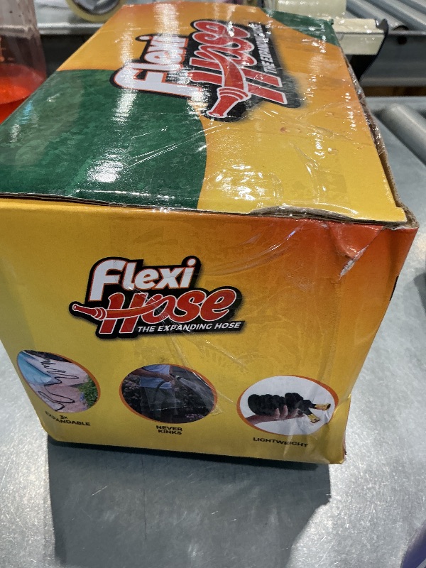 View 2 of [HEAVILY USED] Flexi Hose Expandable Garden Hose with 8 Function Nozzle, 50FT - Lightweight Retractable Garden Hose, Water Hose - No-Kink Flexibility, 3/4 Inch Solid Brass Fittings and Double Latex Core