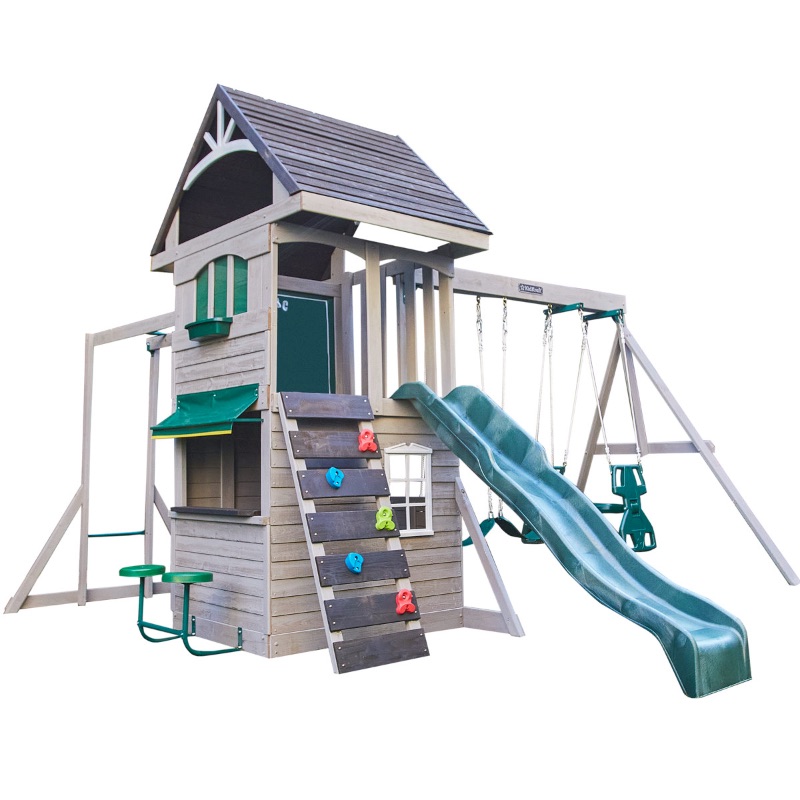 Photo 1 of [Important: See Clerk notes] KIDCRAFT RIVER CANYON SWINGSET PARTIAL SET BOX 2 OF FOUR