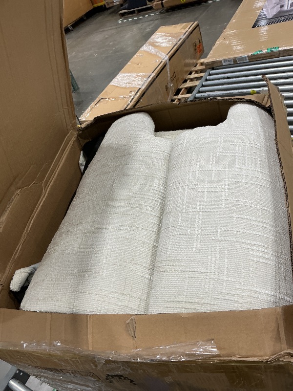 Photo 1 of 108 Inch Sectional Sleeper Sofa Bed with Pull Out Couch, U Shaped 7 Seat Cloud Modular Sectional Sofa with Storage, Corduroy Sectional Couches for Living Room, Removable Sofa Cover, Beige PARCEL, SET BOX 2 OF TWO
