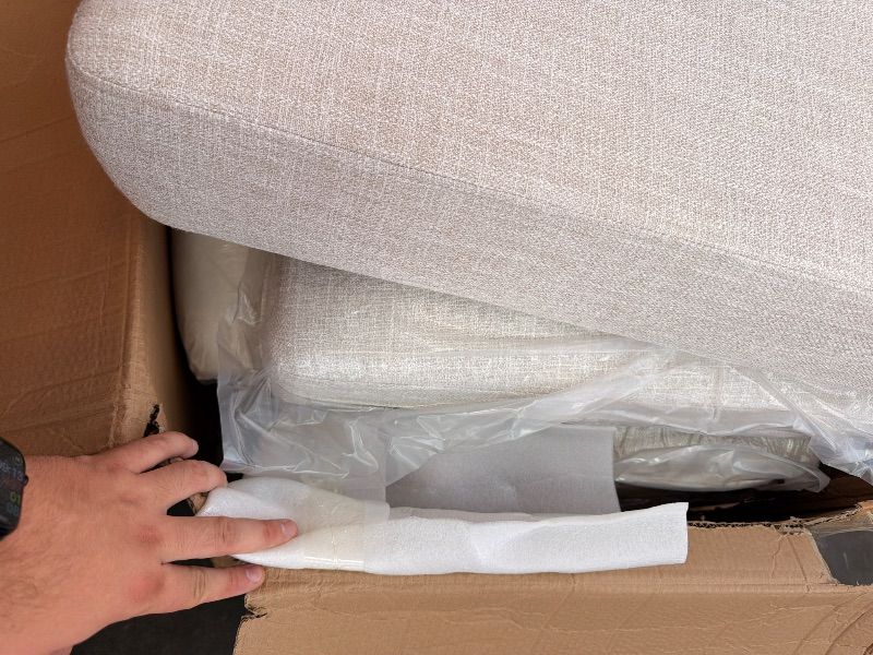 Photo 1 of [Missing Several Pieces, Parts Only really] HONBAY Modular Sectional Sleeper Sofa with Pull Out Bed, U Shaped Sectional Couch with Storage Ottoman, Sleeper Sectional Couches for Living Room, Beige THREE BOXES IN THE SET OVERSIZE ITEM NEED LARGE TRUCK AND 