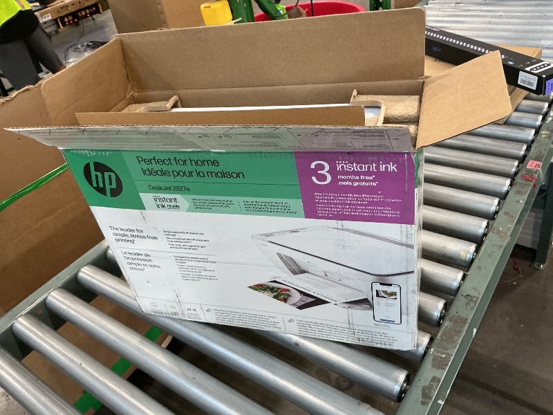 Photo 1 of [MISSING PARTS] [ DAMAGED] HP DeskJet 2827e Wireless All-in-One Color Inkjet Printer, Scanner, Copier, Best-for-Home, 3 Month Instant Ink Trial Included, AI-Enabled (6W7F5A)