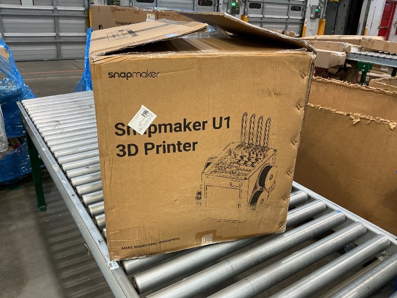 Photo 1 of [MAJOR DAMAGE] Snapmaker U1 3D Printer,4 Toolheads with 5 Seconds Toolchanger,Multi Color&Multi Material Printing, 5X Faster and 5X Less Waste,Smart Calibration,CoreXY 500mm/s Speed,270x270x270mm Large Build Size