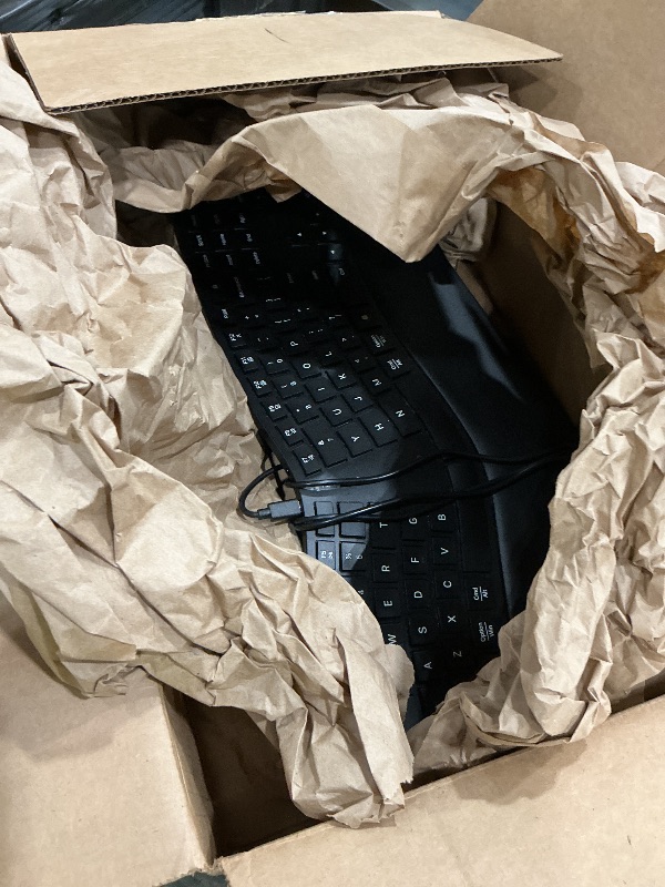Photo 1 of (Upgraded) DELUX Ergonomic Wireless Keyboard w Cushioned Wrist Rest, Wave Keys, 2.4GHz & Bluetooth Connection, Full Size Wireless Rechargeable Computer Keyboard for Windows, Mac OS, Laptop, PC (GM909)