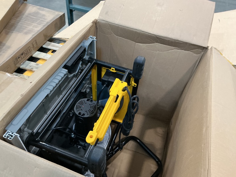 Photo 1 of [MISSING PARTS] DEWALT Table Saw 10 Inch with Foldable Rolling Table Saw Stand, 15 Amp, 4800 RPM, 32-1/2-Inch Rip Capacity (DWE7491RS)
