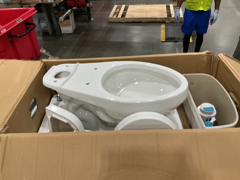 Photo 1 of 17" Elongated Dual Flush Toilet Set – Upgraded Flush, Top Dual Button, Includes Slow-Close PP Seat & Complete Tank – Eco-Conscious Family Bathroom Solution