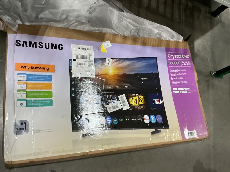 View 2 of **** PARTS ONLY***** Samsung 55-Inch Class Crystal UHD U8000F 4K Smart TV (2025 Model) Endless Free Content, Processor, MetalStream Design, Knox Security, Compatible with Alexa