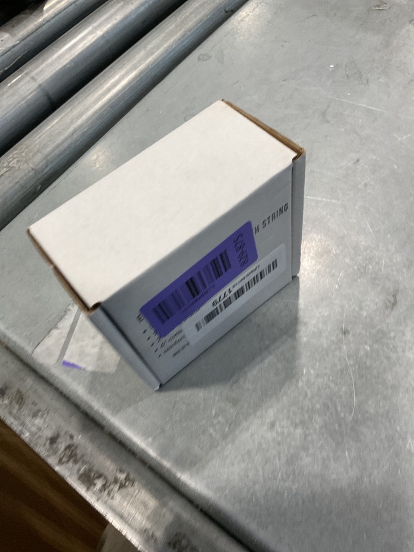 Photo 1 of 100 Small Manila Paper Tags with String - #1, 2 3/4” x 1 3/8” - Hang Shipping Labels with String Attached and Reinforced Hole, Pre-Strung Tags