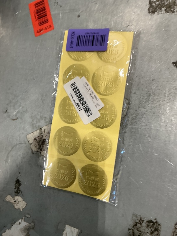Photo 1 of 100 Pack Class of 2026 Graduation Stickers – Gold Foil Embossed Labels for Graduates – Metallic Foil Envelopes Seals for Invitations, Gift and Candy Bag & Party Favors (Class of 2026 Gold)