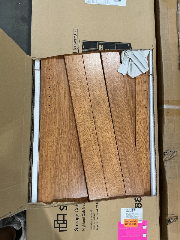Photo 1 of [DAMAGED]
Sauder Select Storage Cabinet - Highland Oak
