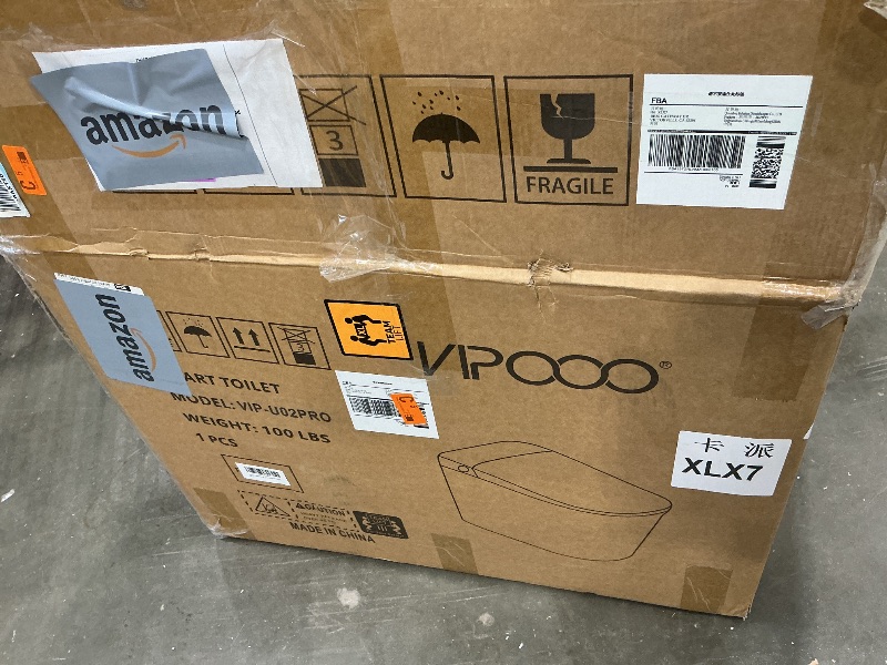 View 2 of VIPOOO Smart Toilet with Bidet Built In- U-Widening Heated Seat, Foam Shield, Automatic Modern Intelligent Toilet With User Definition, Foot Sensor Flush, Warm Water Dryer VIP-U02PRO