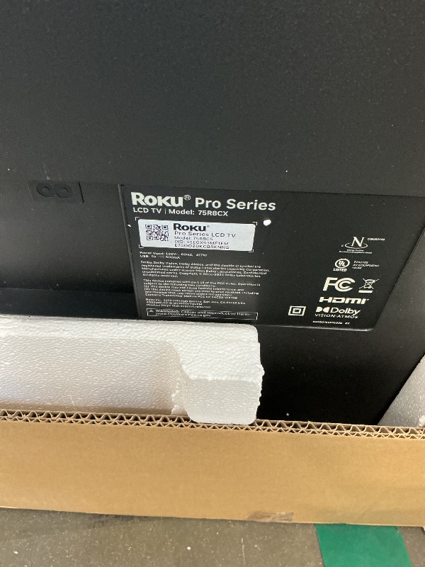Photo 1 of [PARTS ONLY] Roku 75-Inch Pro Series Smart TV - 4K QLED Mini-LED TV - RokuTV