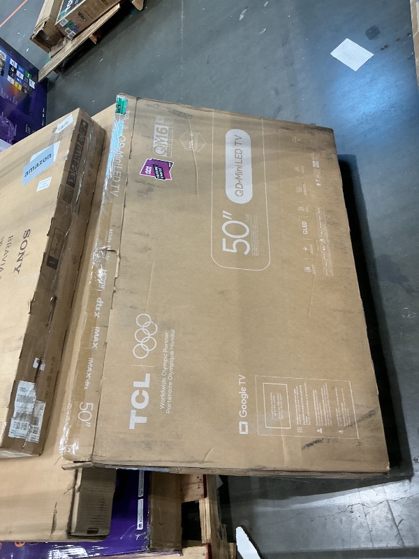 Photo 1 of ***FINAL SALE NO RETURN *** TCL 50 Inch Class QM6K Series | Mini LED QLED 4K HDR | 50QM6K, Latest Model | 120HZ-144HZ High Brightness Smart Google TV Dolby Atmos Onkyo Audio | Voice Remote Alexa Gaming Streaming Television