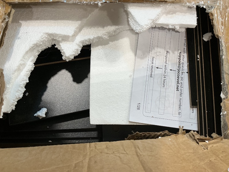 View 3 of [Missing Pieces6 Drawer Dresser with LED Lights and Charging Station, Modern Black Dresser