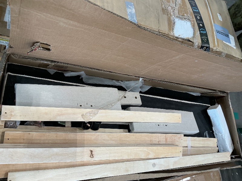 View 3 of [Missing 1 box - partial set] Brisca Full Size Upholstered Platform Bed with Trundle
